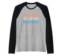 Flannel Pumpkin Spice hayrides and Bonfires Camiseta Manga Raglan