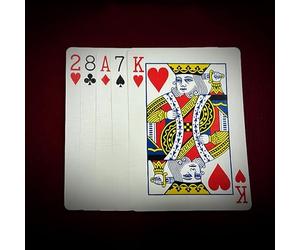 Flap 3.0 Magic Tricks - Cambio de tarjeta visual de cuatro veces, el poke desaparece y aparece mágico pequeño espectáculo de ilusiones trucos mentalismo accesorios (parte trasera azul)