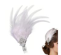 Flapper Para Mujer - Tocado De Plumas Vintage De Los Locos Años Veinte Para Boda Y Baile | Accesorio Para El Pelo De Para Espectáculos, Fotografía, Burlescas Y De Nochevieja, El