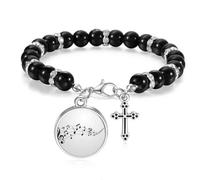 Flappg Music 5-le Staff Art Deco - Pulsera de cuentas para hombres y mujeres