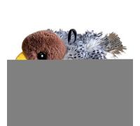 Flappy Bird Cat Toy - Interactive Touch Activated Sandpiper, Sensor de movimiento Chirping Kitten Plush, Automatic Wing Moving Hunting Ejercise, Natural Catnip Infused Plaything, Realistic Squeaking