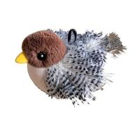 Flappy - para Gatos, pájaro Que Canta Activado por Tacto, alas aleteando Felpa, Hierba gatera integrada, Sonidos realistas de pájaros, 6 Modos de Sonido, Lindo para Mascotas para Gatos