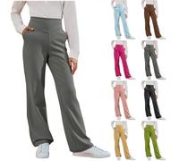 Flared Sweatpants for Girls Wide Leg Baggy Joggers Kids High Elastic Waist Casual Sweat Pants Teen Girls Open Bottoms School Trousers Children Loose Fit Athletic Jogging Pants with Pockets