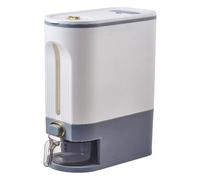 Flaroey 1 Caja de Almacenamiento de Arroz, Dispensador de Arroz Sellado, Capacidad, Tarro de Almacenamiento de Granos, Cubo, Contenedor de Comida para Mascotas, L, Gris