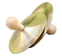 Flaroey 1 par de platos con perillas planas de madera para instrumento de percusión de fiesta de baile, fácil de usar, resistente y de acabado de alta calidad