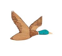 Flaroey 1 pieza de decoración de pared de madera con patos para dormitorio, granja rústica, decoración de pared de madera tallada para el hogar, salón, cocina, oficina, L