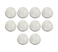 Flaroey 10 Piezas de Monedas en de 40 mm para Grabar, Manualidades y Distintivos con Cajas Protectoras Transparentes Plateadas