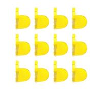 Flaroey 12 Piezas Portavasos Antidesbordamiento Portavasos para Detergente para Ropa Soporte Plegable Gancho Sin Costuras Amarillo