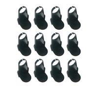 Flaroey 12 Piezas Portavasos Antidesbordamiento Portavasos para Detergente para Ropa Soporte Plegable Gancho Sin Costuras Negro