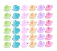 Flaroey 120 mini caracoles luminosos de resina que brillan en la oscuridad, caracol pequeño para el hogar, mini hadas, jardín, decoración de acuario