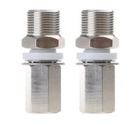 Flaroey 2 adaptadores de montaje de antena S216 3/8-24 a SO239 SO-239 a 3/8-24 roscados para antena de radio CB Ham