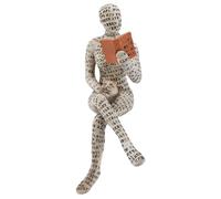 Flaroey 2 estatuas de lectura para mujeres pensadoras, pulpa de lectura, figuras modernas de arte abstracto, escultura de lectura para mujer