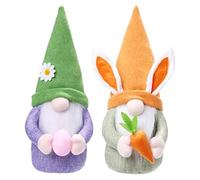 Flaroey 2 Piezas de Decoraciones de Pascua, Gnomos de Pascua de Hechos A Mano, MuñEco de Peluche, DecoracióN de Gnomos de Conejito de Pascua, Decoraciones de Regalos de Pascua