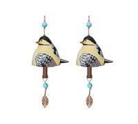 Flaroey 2 timbres para canto de pájaros, timbre de campana para canto de pájaros, decoración de jardín, colgante, caja de música con piezas de música A, C