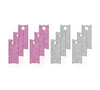 Flaroey 40 Piezas Placa de Identificación Acrílica con Brillo Sin Terminar en DIY Accesorios de Decoración de Tarjetas de Visita 40OZ