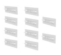 Flaroey 40 Piezas Soporte de Estante Clavijas Adhesivas Soporte de Partición de Armario para Cocina Dormitorio Gabinete Clips de Soporte Etiqueta de Suspensión de Pared