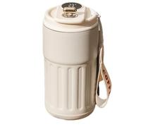 Flaroey 450ML ThermosBottle de Café con Temperatura LED Digital Térmica de Acero Inoxidable con Vaso Frascos Portátiles,D