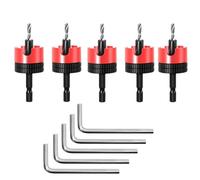 Flaroey 5 Uds. Broca Avellanada con Vástago de 8mm, Broca para Enrutador de Carpintería, Broca Limitadora de Núcleo, Broca para Enrutador Abridor de Agujeros