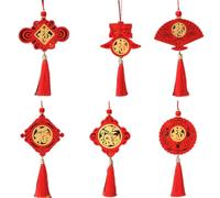 Flaroey 6 Piezas 2024 Festival de AñO del DragóN Letrero de Madera Colgante Empresa Centro Comercial DecoracióN Regalos de AñO,A