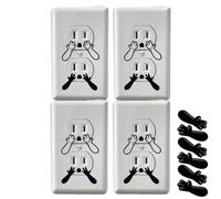 Flaroey 60 calcomanías divertidas para toma de corriente de pared, calcomanías de toma de corriente de mano, calcomanías de pared