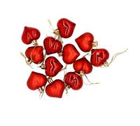 Flaroey 60 Piezas Amor ÁRbol de Navidad Colgante Navidad MelocotóN CorazóN Galvanizado Bola Fiesta Boda DecoracióN del Hogar Colgante