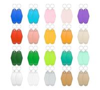 Flaroey 60 unidades de Hotel vacíos, moteles vacíos, de rombos de plástico, etiquetas de colores para llaves vintage para