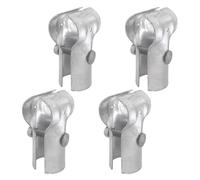 Flaroey Abrazadera T para Riel Extremo 1-3/8 X1-3/8pulgadas,Abrazadera T para Cerca Alambre Cadena Acero Galvanizado,Abrazadera Riel Extremo para Tubo 1-3/8pulgadas Diámetro Exterior,4Pack