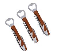 Flaroey Abridor de de Vino de Acero Inoxidable, Abridor de de Cerveza, Cuchillo para Vino, Abridor de de Bebidas Sapele