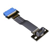 Flaroey Adaptador de Conector Interno USB 3.0 A USB 3.1 Tipo C, Panel Frontal Tipo e, Hembra, Convertidor de 20 Pines y 19 Pines para Placa Base de PC.