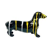 Flaroey Adorno de Perro Salchicha, Estatua de Perro Salchicha, Estatuilla de Perro con Adorno de Perro Salchicha Animal Moderno, de Pie, Escultura de Perro D