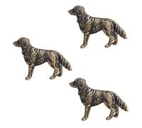 Flaroey Adornos de latón para escritorio, diseño de perro pastor, decoración de metal