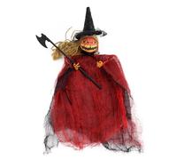 Flaroey Adornos de Muñecas de Esqueleto de Halloween, Casa Encantada de Fantasmas, Colgantes para Colgar, Regalo para Niños, Accesorios de Decoración de Halloween, Rojo