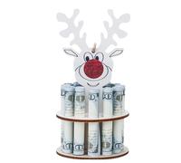 Flaroey Adornos Navideños con Tarro de Dinero, Decoración Navideña con Ciervos, Tarro de Dinero, Decoración Navideña Divertida para el Escritorio del Hogar