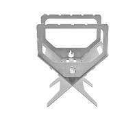 Flaroey Aleación de Titanio Plegable Portátil Mini Alcohol Horno Camping Incienso Quemador Multifuncional Aromaterapia Titular