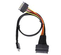 Flaroey Cable de Servidor de Alimentación Oculink SFF-8611 4I A PCIe SFF-8639 U.2 NVMe con 15P Macho Accesorios para Computadora