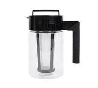 Flaroey Cafetera Helada de PreparacióN FríA de 1300 Ml, Hervidor de Café con Manejar HerméTico, Hervidor de Café con Manejar Antideslizante