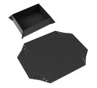 Flaroey Caja de almacenamiento plegable versátil: incluye almohadilla de drenaje, alfombrilla aislante antiquemaduras y posavasos de té para el hogar al aire libre