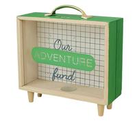 Flaroey Caja de Archivo de Aventuras, Caja de Sombra de Viaje, Caja de Sombra de Boletos con Ranura, Cajas de Memoria de 8 Pulgadas para Recuerdos Verde