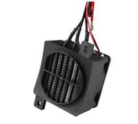 Flaroey Calentador de aire de temperatura constante de 24 V 200 W PTC, calentador de aire de cerámica con ventilador de correa conductora