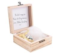 Flaroey Campana Mágica de Fe Navideña, Recuerdo Navideño, Campana Mágica de Fe, Recuerdo de Decoración del Hogar del Árbol de Navidad Plateado