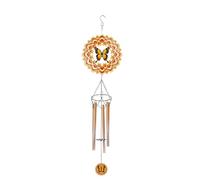 Flaroey Campanas de Viento Mariposa para Carillones Exteriores con Girador de Viento 3D, Regalos para Mujeres y Hombres para Jardín, Patio Trasero,B