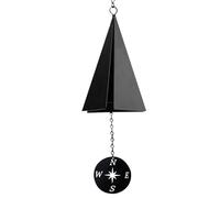Flaroey Compass Wind Chime Iron Triangle Wind Chime Decoración Colgante Decoración Fácil de Instalar