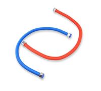 Flaroey Conector Flexible Corrugado de Acero Inoxidable para Calentador de Agua, Manguera para Calentador de Agua de Color Frío y Caliente, FIP de 1/2 Pulgada