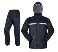 Flaroey Conjunto de Impermeable para Hombre MáScara Impermeable Impermeable Trabajo Al Aire Libre Senderismo Ciclismo Pesca Impermeable Poncho una Prueba de Tormentas 4XL