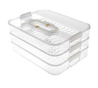 Flaroey Contenedor de Fiambrera de 3 para Refrigerador, Contenedor de Almacenamiento de Tocino, Caja de Almacenamiento de Alimentos para Refrigerador