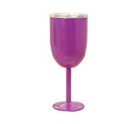 Flaroey Copa de Vino Copa de Doble Capa de Acero Inoxidable Color Vaso de Gran Capacidad de Vino Resistente Púrpura