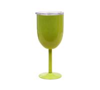 Flaroey Copa de Vino Copa de Vino de Acero Inoxidable de Doble Capa Color Vaso de Gran Capacidad de Vino Resistente Verde Manzana