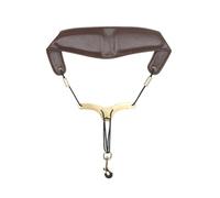 Flaroey Correa ajustable para el hombro y el cuello para saxofón, correa doble para el hombro, arnés para saxofón, instrumentos musicales, accesorios color marrón