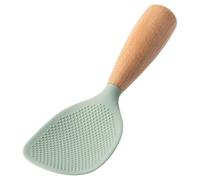Flaroey Cuchara de arroz antiadherente, herramientas de cocina con de madera, cuchara vertical para servir, espátula adecuada para cocina B