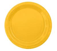 Flaroey de papel Macarons Pure Color Series Fruit Cake Picnic Postre 22.8 cm amarillo brillante